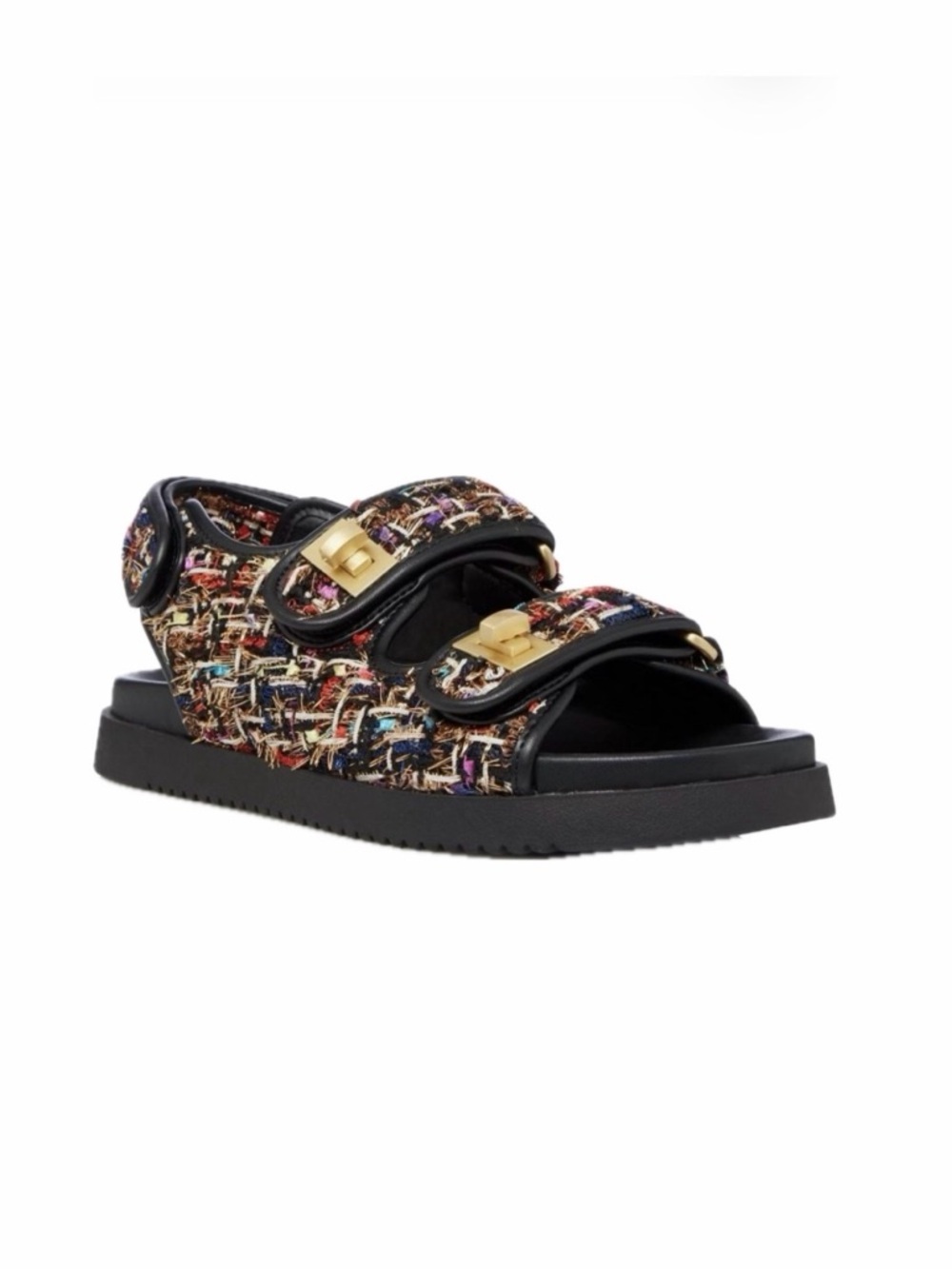 Steve Madden Mona Sandals in a multicolor tweed finish. Size 7